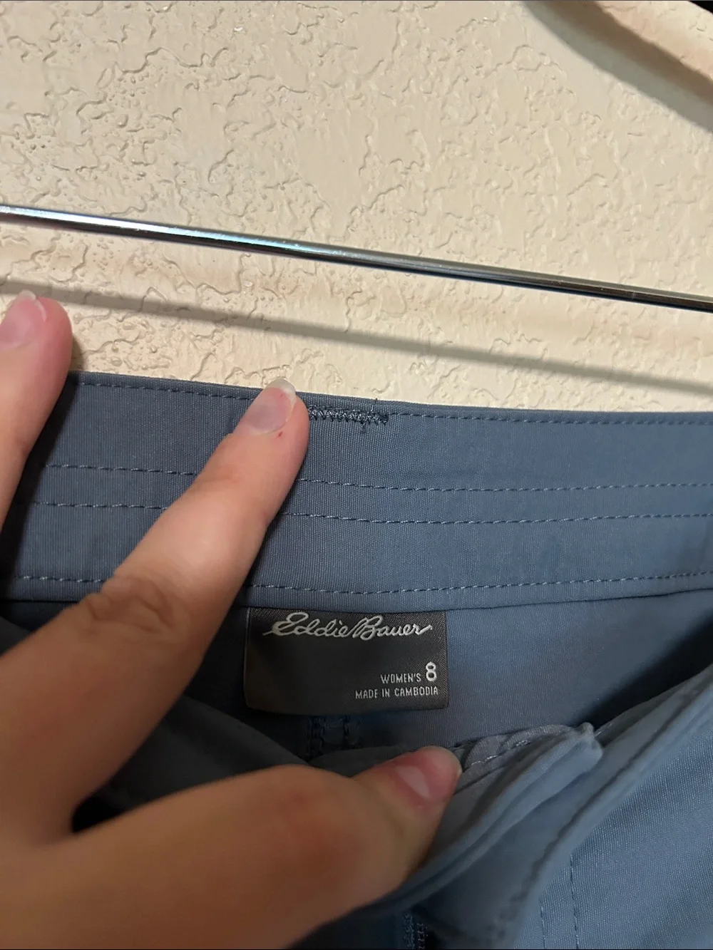 Eddie Bauer WR Women’s Tech Capri Size 8 Blue Lightweight Outdoor Hiking Travel